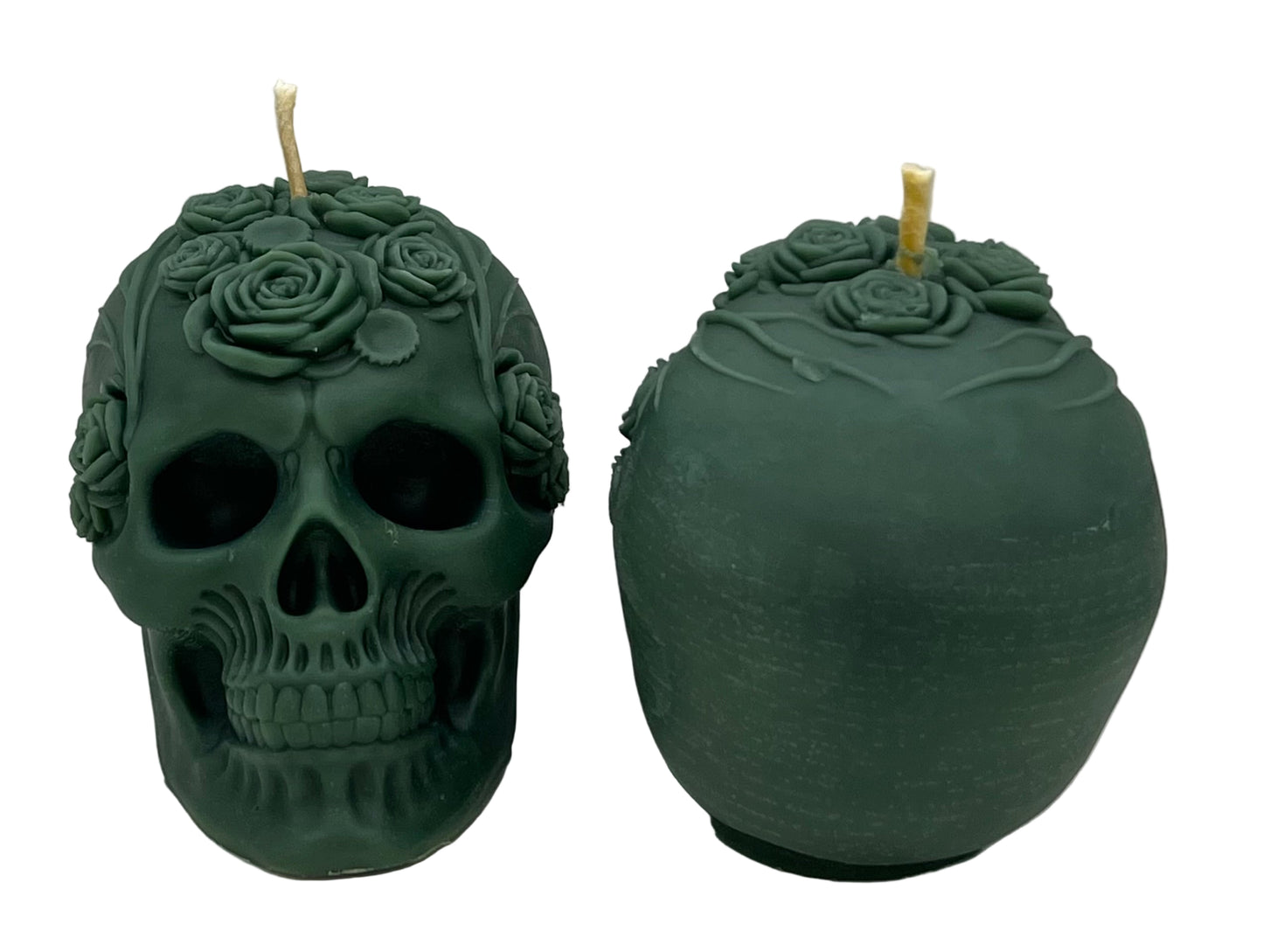 Rose Skull Beeswax Coconut OilCandle-Vanilla Pumpkin Marshmellow