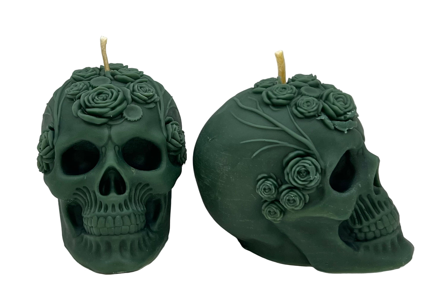 Rose Skull Beeswax Coconut OilCandle-Vanilla Pumpkin Marshmellow