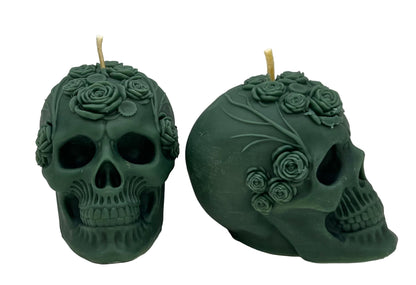 Rose Skull Beeswax Coconut OilCandle-Vanilla Pumpkin Marshmellow