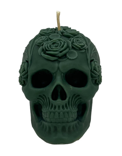 Rose Skull Beeswax Coconut OilCandle-Vanilla Pumpkin Marshmellow