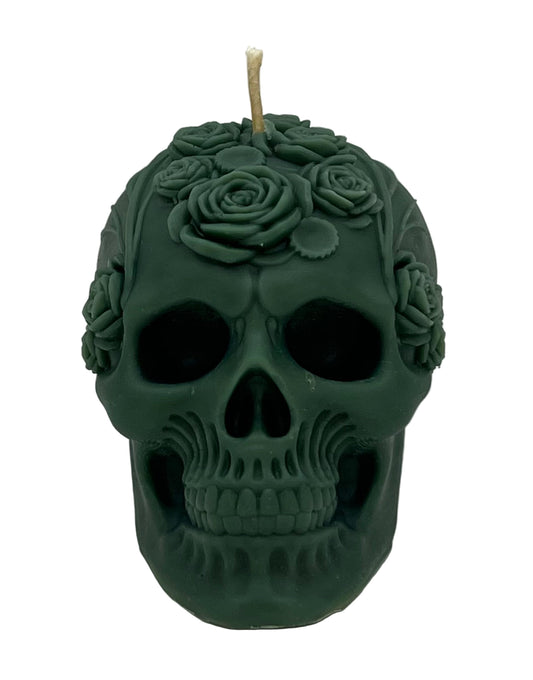 Rose Skull Beeswax Coconut OilCandle-Vanilla Pumpkin Marshmellow