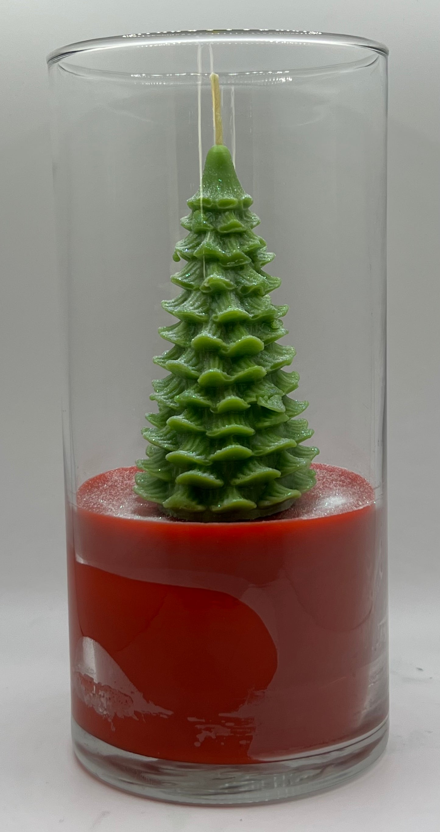 Winter Snow Globe Beeswax Coconut Oil Candle- Pine