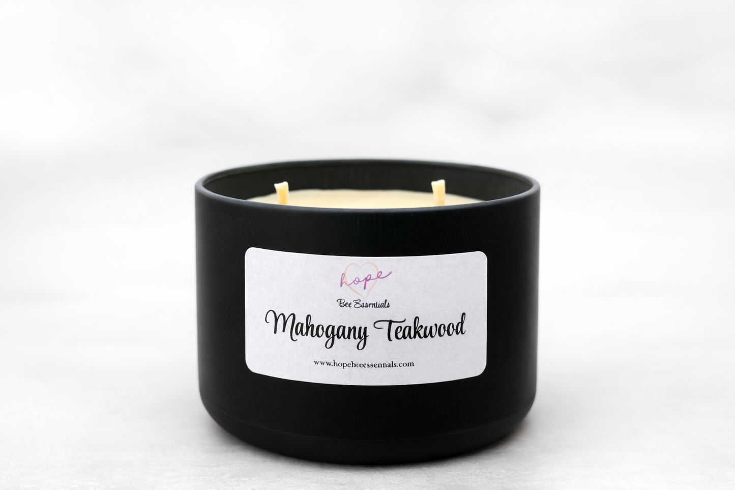 Beeswax Candle 8oz -Mahogany Teakwood
